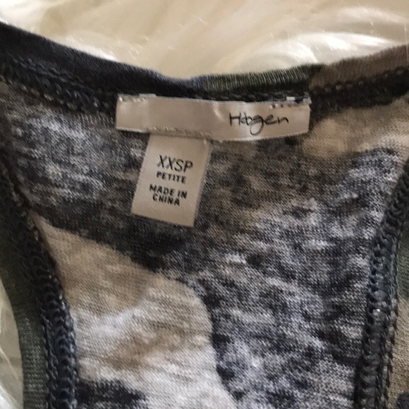 Halogen camo print linen tank top - Picture 2 of 3